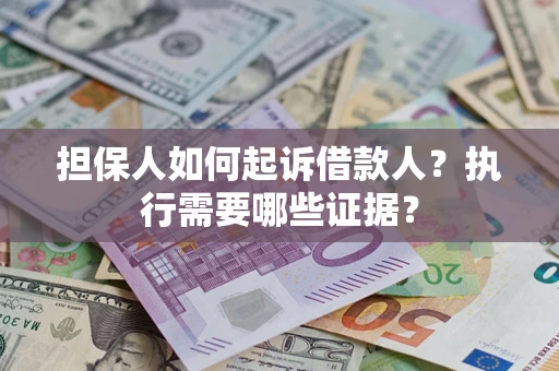 武汉担保人如何起诉借款人？执行需要哪些证据？