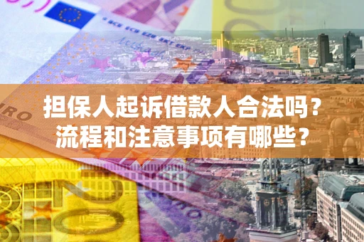 武汉担保人起诉借款人合法吗？流程和注意事项有哪些？