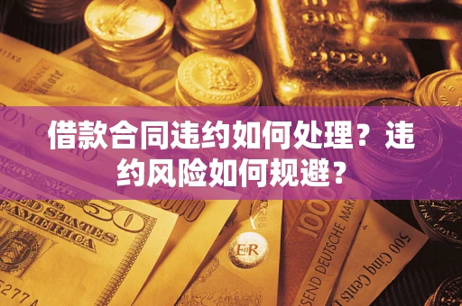 武汉借款合同违约如何处理？违约风险如何规避？