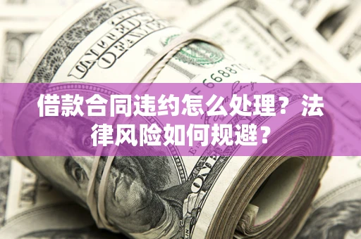 武汉借款合同违约怎么处理？法律风险如何规避？
