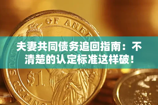 武汉夫妻共同债务追回指南：不清楚的认定标准这样破！