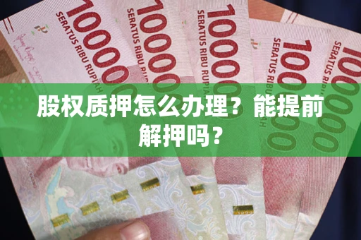 武汉股权质押怎么办理？能提前解押吗？