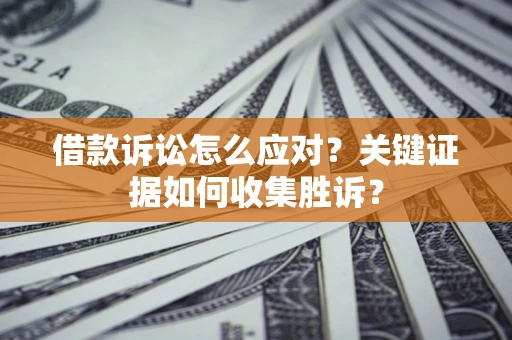 武汉借款诉讼怎么应对？关键证据如何收集胜诉？